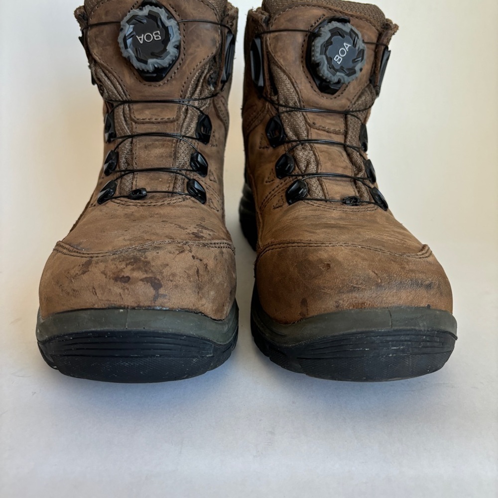 RED WING women brown leather casual Tradeswoman BOA Safety Toe Waterproof size 9 - Picture 4 of 15